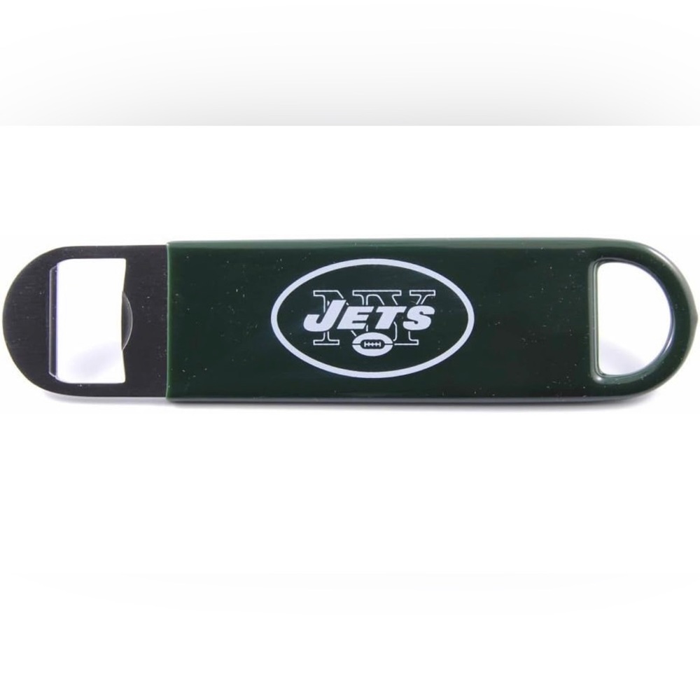 NFL NY Jets Vinyl Covered Long Neck Beer Bottle Opener NEW